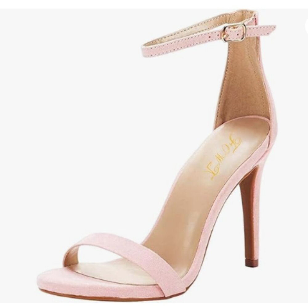Elegant Pink Ankle Strap Heels Womens Size 6 US / 4 UK